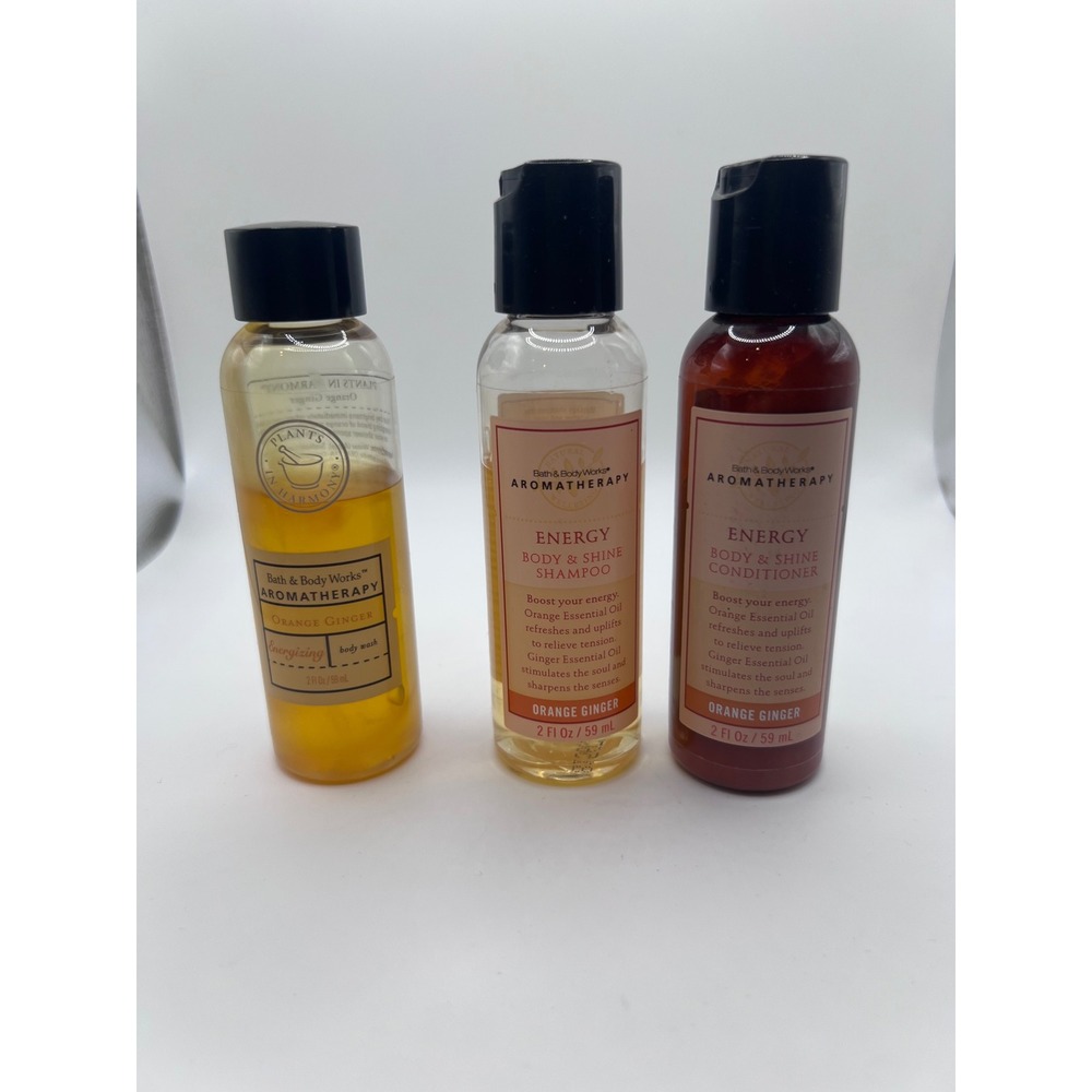 Bath & Body Works Aromatherapy Orange Ginger Energy Body Wash Shamp + Cond‎ Lot